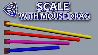 How To Scale 3D Object With Mouse Drag With A Fixed Point In Unity | One-Sided 3D Scale Tutorial