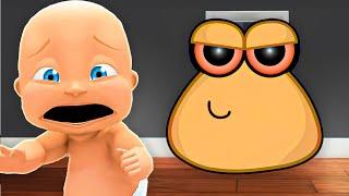 Baby Escapes EVIL POU!