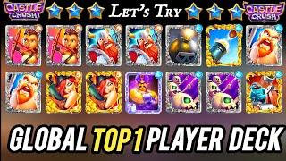 Let's Try Global Top 1 Grand Champion Player Deck! Castle Crush