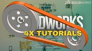 Pulley & Belt Motion Analysis in SolidWorks | 4X Tutorials | Design and motion analysis