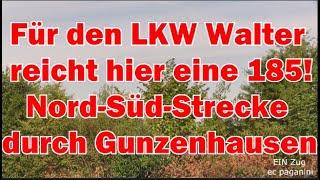 Für den "LKW Walter" KLV reicht hier eine 185 aus! Die Nord- Süd- Strecke durch Gunzenhausen