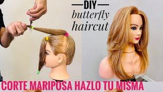 Corte Mariposa  -  DIY Butterfly Haircut