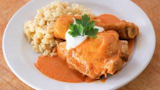 Chicken Paprikash - Paprika chicken by a real Hungarian