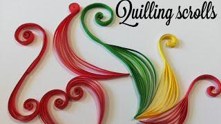 How to make   quilling  scrolls / swirls