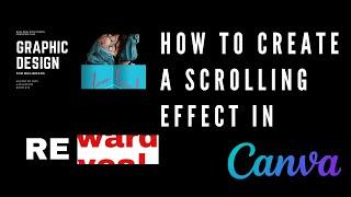 How to Make Scrolling Text Animation in Canva using Match & Move