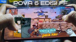 Tecno Pova 6 Ram 12GB Game Test FreeFire Max || Handcam || Helio G99 Ultimate (6 nm) || 600000 mAh