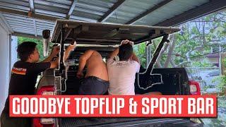 Removing the TopFlip Ultimate & Sport Bar on the Hilux Conquest