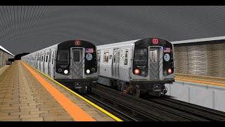 OpenBVE: NYC Subway R160B Siemens E Train from Jamaica Center to 34 St with AI Trains