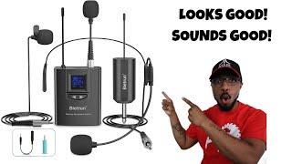UHF Wireless Lavalier Lapel Microphone System/Headset Mic/Stand Mic, 165ft Range REVIEW!!