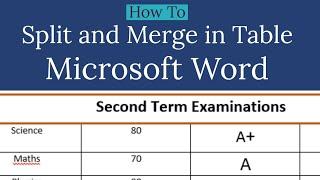 How to merge and split cells, Rows, Columns in Table of MS Word 2013, 2016, 2010, 2007, 365