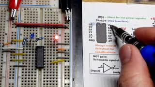 How to use 74HC04 HEX NOT Logic Gate Integrated Circuit