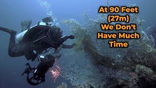 Delicate Mission: Saving Fan Corals from Ghost Nets at 90 ft (27 m)