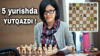 Hou Yifan ni eng tez mag'lubiyati. Shaxmat o'rganish.