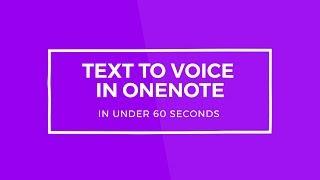 Text to Voice in OneNote (In Under 60 Seconds)