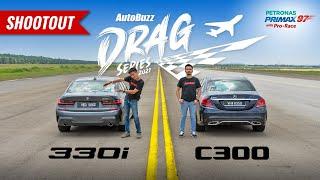 Drag Race: BMW 330i vs Mercedes-Benz C300 on KLIA Runway - AutoBuzz