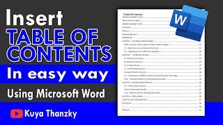 Create Table of Content in easy way using Microsoft Word