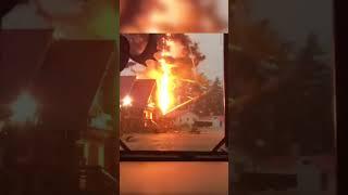 Powerful Lightning Strike Breaks House