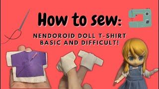 How to Sew: Nendoroid Doll T-Shirt~ Basic and Simple! Ob11 YmY