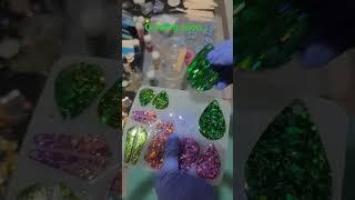 emeralds for days! #resin #resinart #satisfying #artsandcrafts #earrings #howto #emerald #green