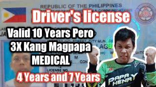 Driver's license na 10 years 3 Times kang Magpapa MEDICAL