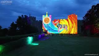 PAWS-itivity projection on Framlingham Castle by Motion Mapping