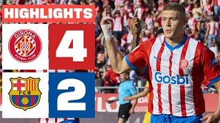 GIRONA FC 4 - 2 FC BARCELONA | HIGHLIGHTS LALIGA EA SPORTS