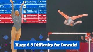 32 year-old Becky Downie  HUGE 14,350 on Uneven BARS - 1st in Qual - British Championships 2024