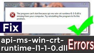 How to Fix api-ms-win-crt-runtime-l1-1-0.dll || How to install api-ms-win-crt-runtime || method #1