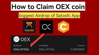 How to Claim OEX coin in Satoshi App | CORE mining App