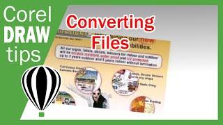 Converting file to PDF in CorelDraw