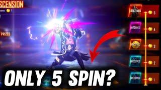 ONLY 5 SPIN TRICK  | I GOT NEW KO FIST & BUNDLE | NEW KO NIGHT EVENT FREE FIRE