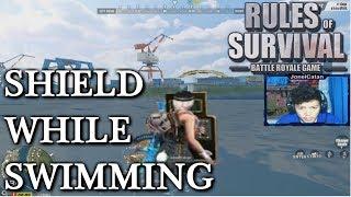 HOW TO SHIELD WHILE SWIMMING | TAGALOG & ENGLISH | Rules Of Survival #16