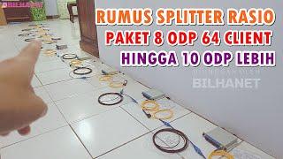 Topologi Estafet ODP dengan Splitter Rasio untuk 8 hingga 10 Titik (64 Client+)