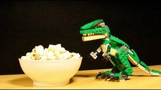 6 HOURS for a 26 SECONDS animation... - Dinosaur Popcorn Lego Stop Motion Animation