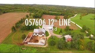 Aerial Overview of Country Farm near Meaford Ontario