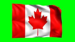 Canada Waving Flag Green Screen Animation | 3D Flag Animation | Royalty-Free