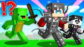 WITHER STORM Armor and ENDER DRAGON Armor Speedrunners vs Hunter in Minecraft - Maizen JJ and Mikey