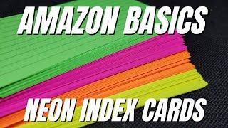 Amazon Basics Neon Ruled Index Cards Overview (3x5 Index Cards - 300 Pack)