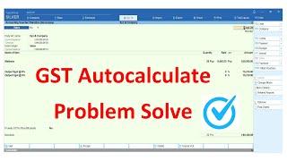 gst auto calculate problem | Calculation problem in tally prime ? | GST not calculating in tally