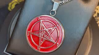 Sigil of Baphomet Lucifer Demon Seal Pendant Necklace Amulet Talisman Satanic Wiccan Occult Jewelry