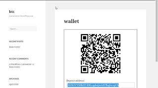 Creating  bitcoin wallet on my wordpress website