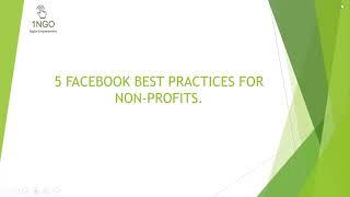 5 Facebook best practices for non-profits