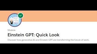 Einstein GPT: Quick Look || Get Started with Einstein GPT Quiz answers #82 #08_03_2023