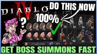 Diablo 4 - How to Get ALL Boss Summon Materials FAST & EASY - New Tips & Tricks Material Farm Guide!