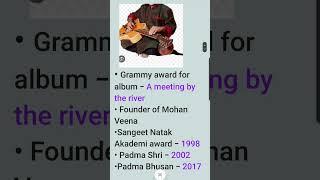 Pdt. Vishwa Mohan Bhatt ( Mohan veena Instrument Player)  #ssc #shorts