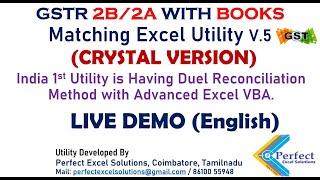 GSTR 2B MATCHING WITH BOOKS EXCEL UTILITY V.5 (CRYSTAL VERSION) UPGRADED