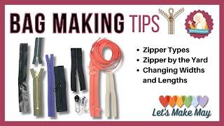 Bag Making Tips: Zipper Types and Sewing Tips