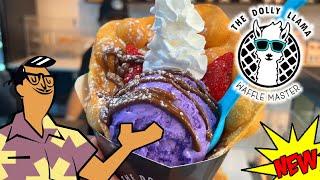 The Dolly Llama ice cream and waffles With Retro Myrtle Beach Guy