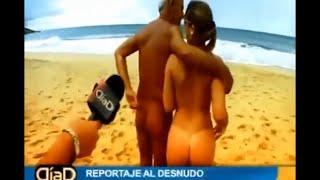 Andrea Llosa visits the Pinho nudist beach in Brazil