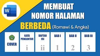 Cara Membuat Nomor Halaman Berbeda (Romawi & Angka) MS Word